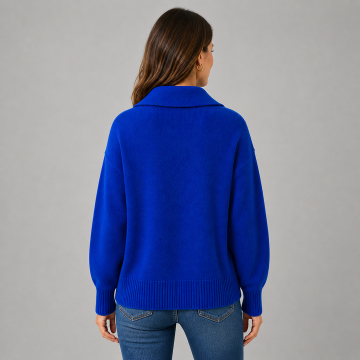 Camrose™ | Cashmere Blend Collared Knit Cardigan with Dropped Shoulders