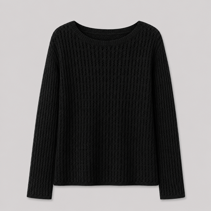 Verity™ | Cashmere Blend Open Knit Sweater with Relaxed Fit