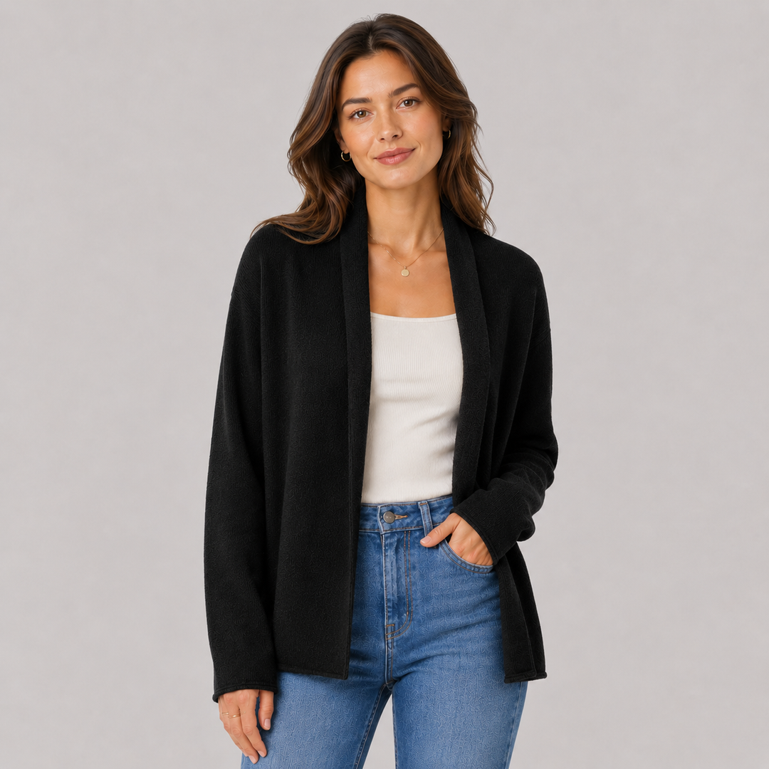 Rosewyn™ | Cashmere Blend Open-Front Cardigan with Relaxed Drape