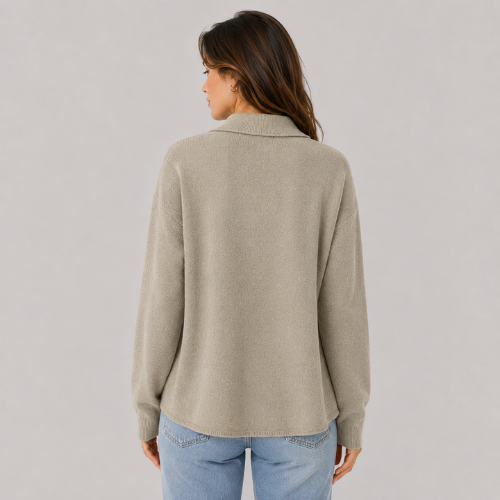 Philippa™ | Cashmere Blend Knit Shirt Jacket with Button Front