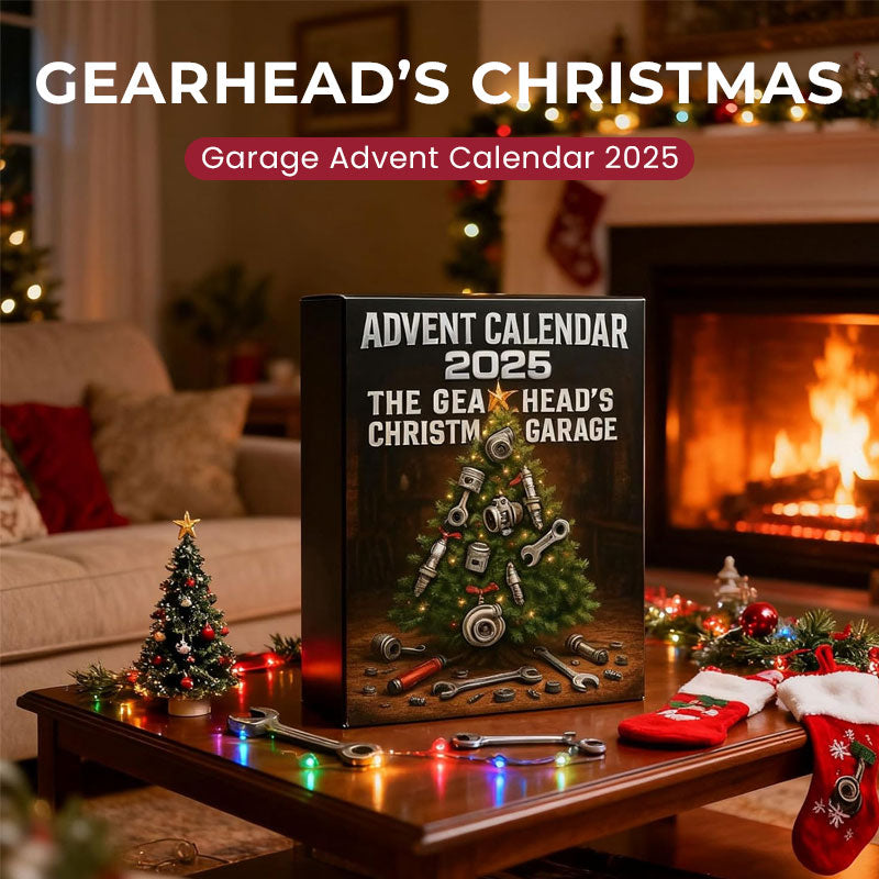 Car Enthusiast Advent Calendar with 24 Garage Part Ornaments