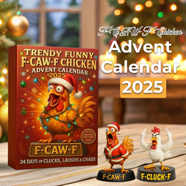 Funny Chicken Advent Calendar with 24 Rooster Figures