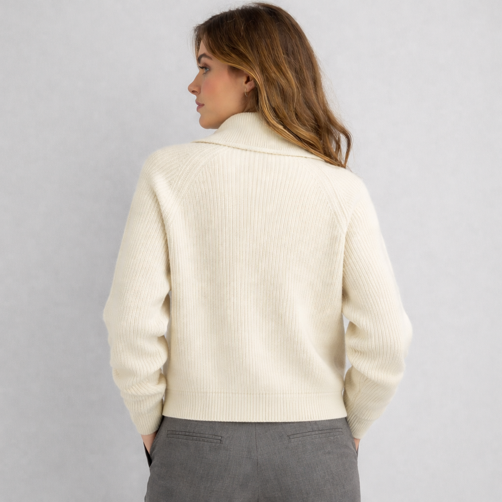 Merewen™ | Full-Zip Knit Sweater with Relaxed Fit