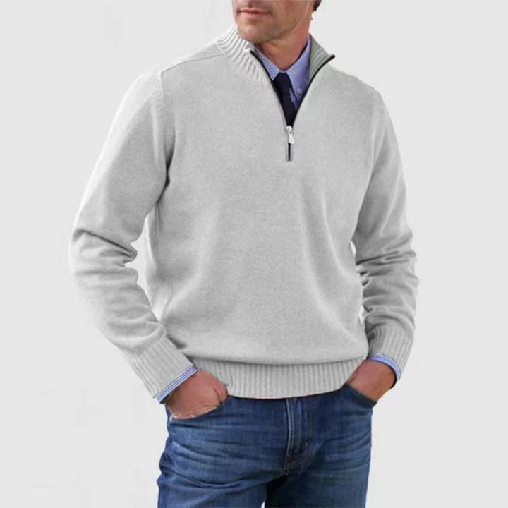 Ansel™ | Men's Half-Zip Knit Sweater with Mock Neck
