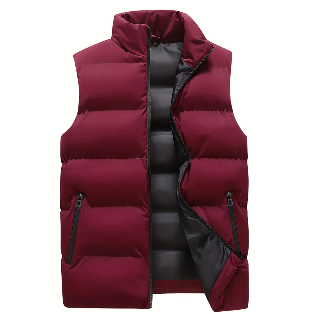 Lancelot™ | Men's Quilted Puffer Vest with Stand Collar