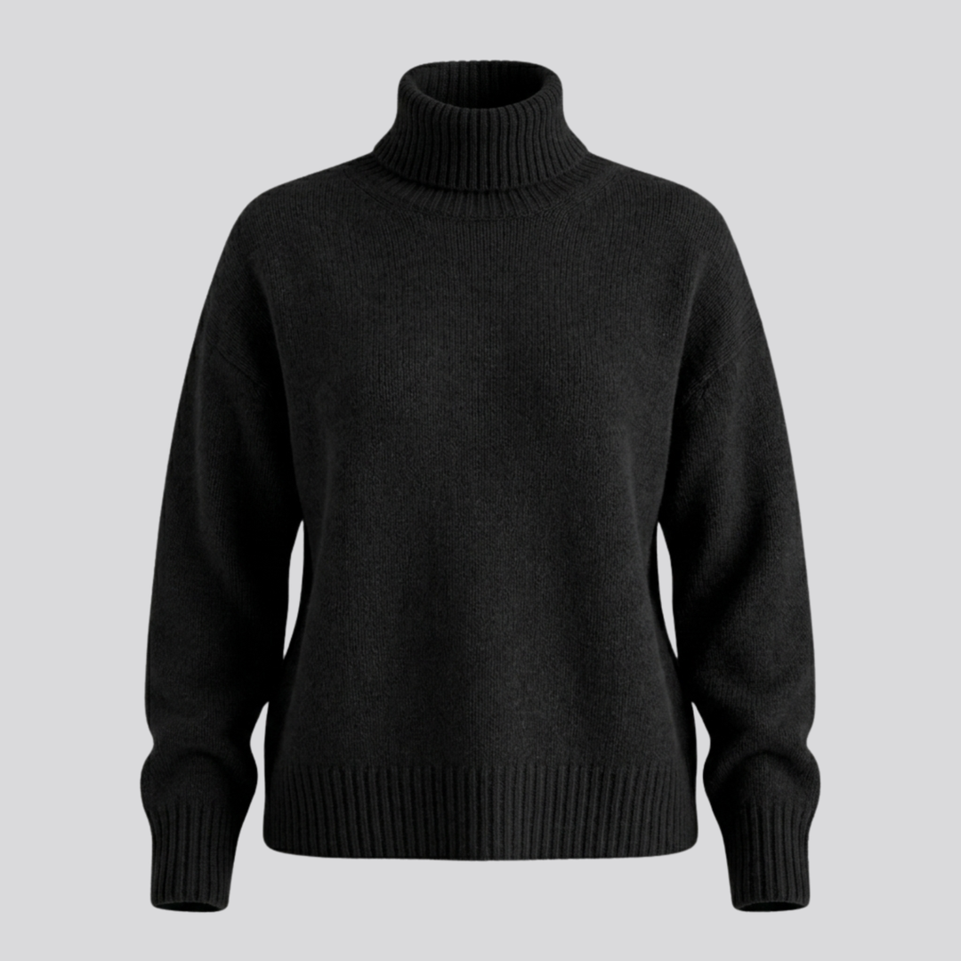 Linnea™ | Brushed Merino Wool Oversized Turtleneck Sweater