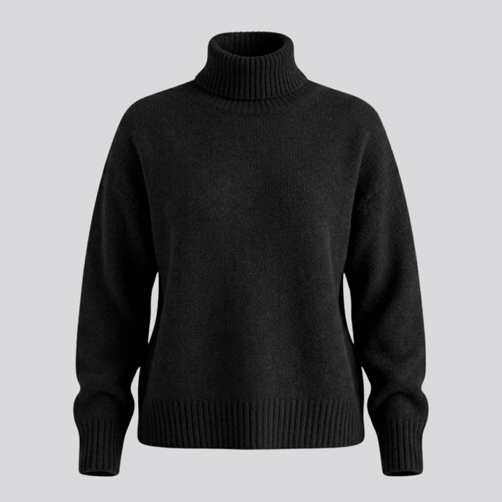 Linnea™ | Brushed Merino Wool Oversized Turtleneck Sweater