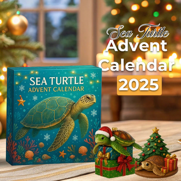 Sea Turtle Advent Calendar with 24 Turtle Ornaments