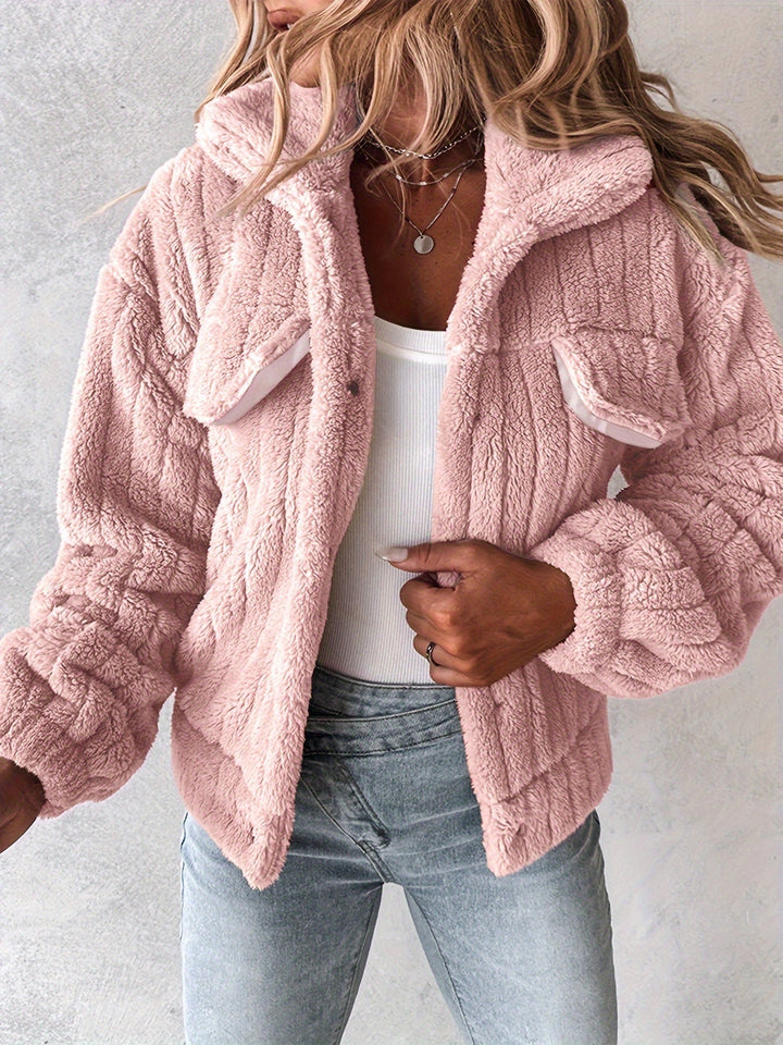Maud™ | Women's Textured Collared Button Front Jacket