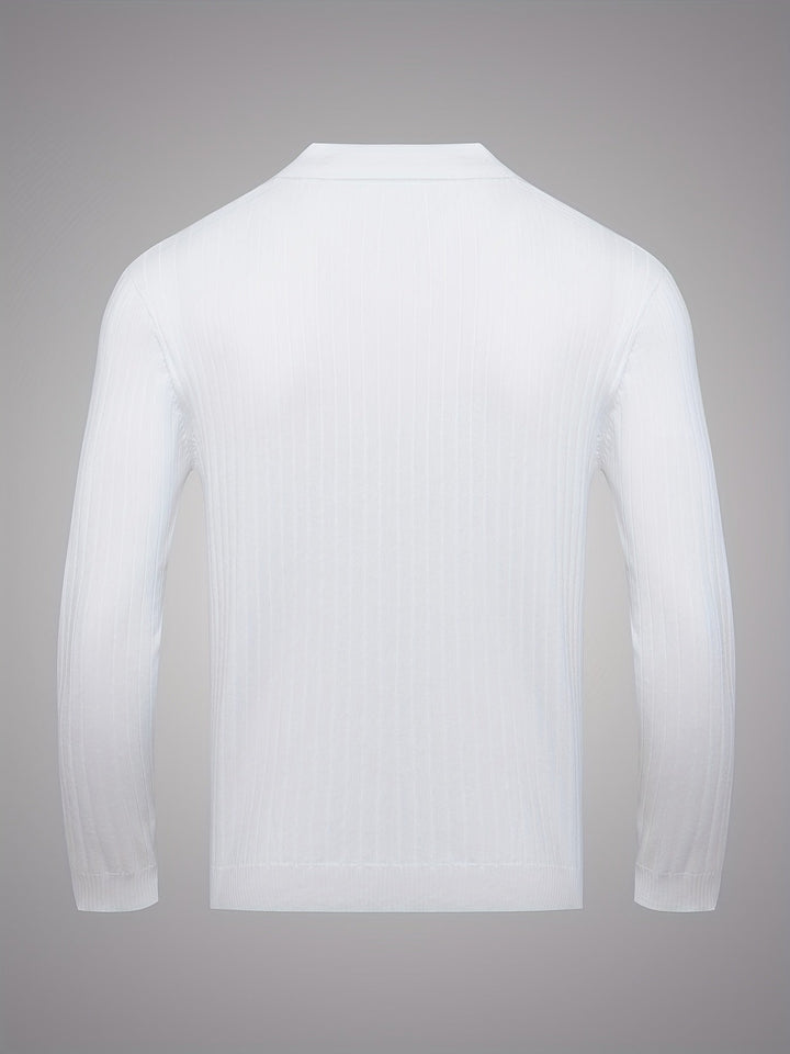 Chase™ | Men's Ribbed Collared V Neck Sweater