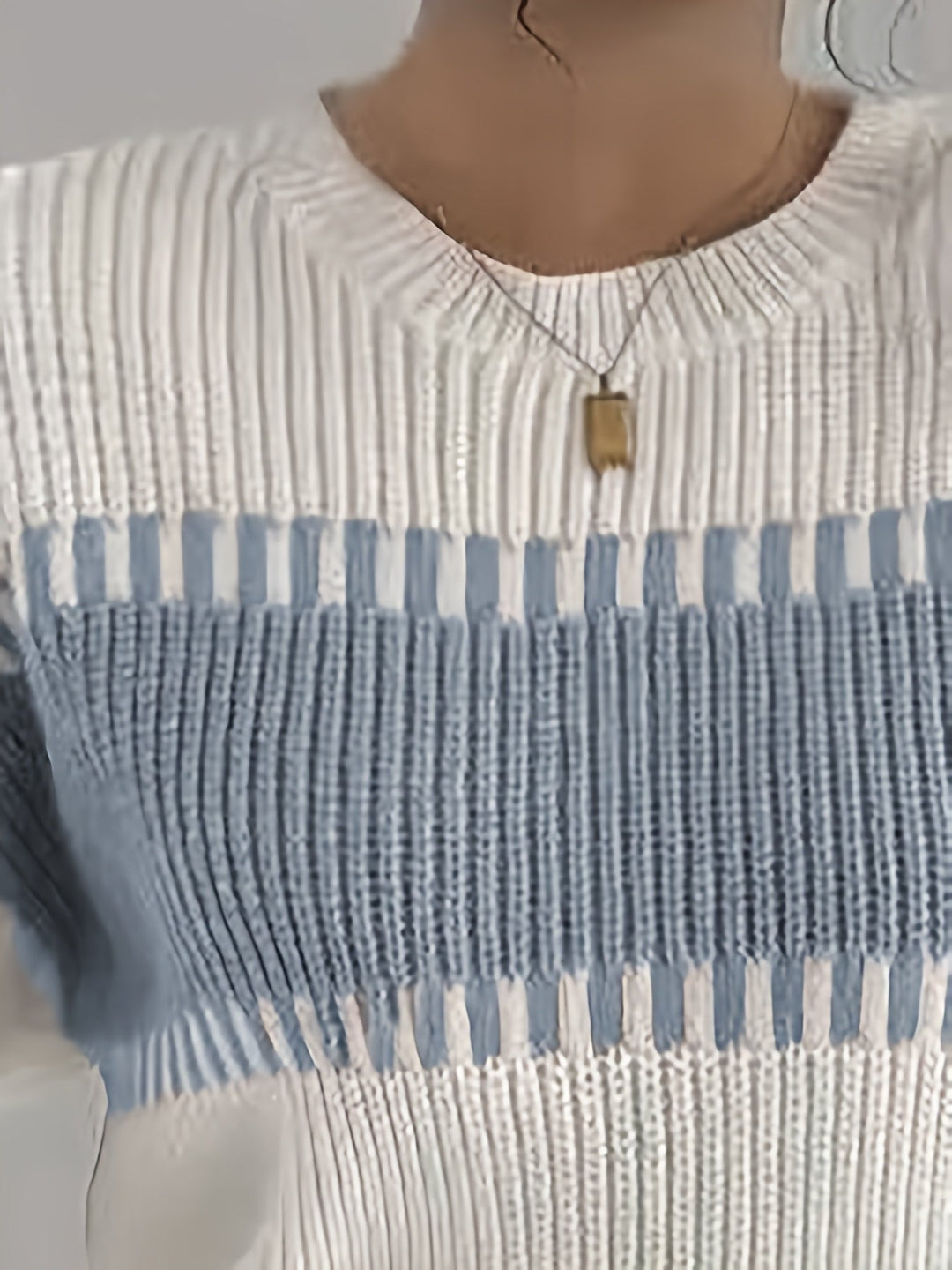 Thomasin™ | Women's Colour Block Striped Drop Shoulder Sweater
