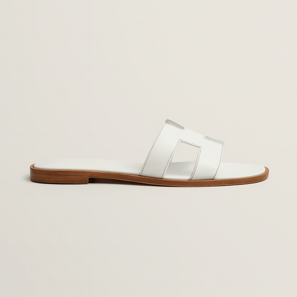 Oria | Cut-Out Leather Slide Sandals