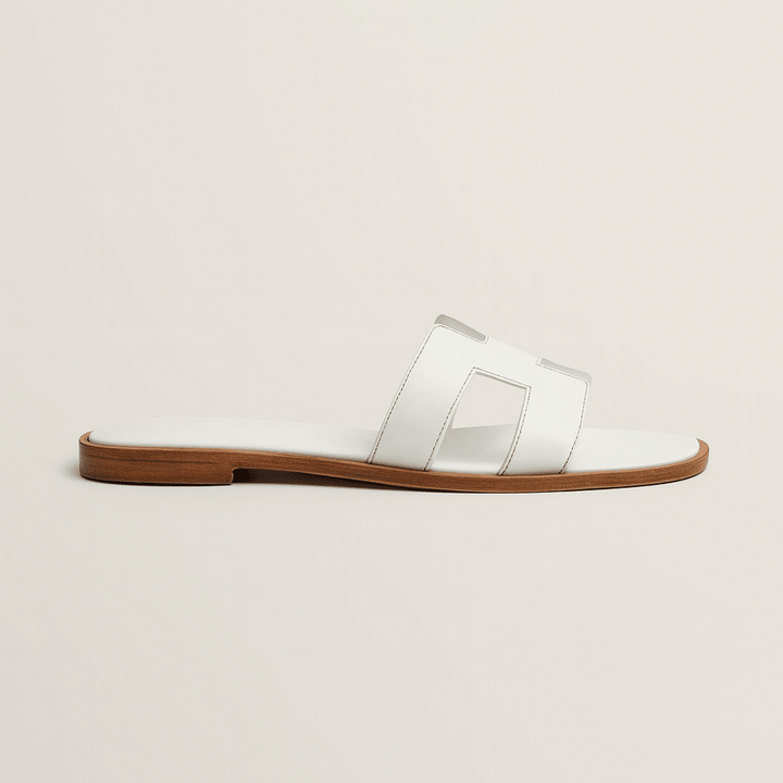 Oria | Cut-Out Leather Slide Sandals