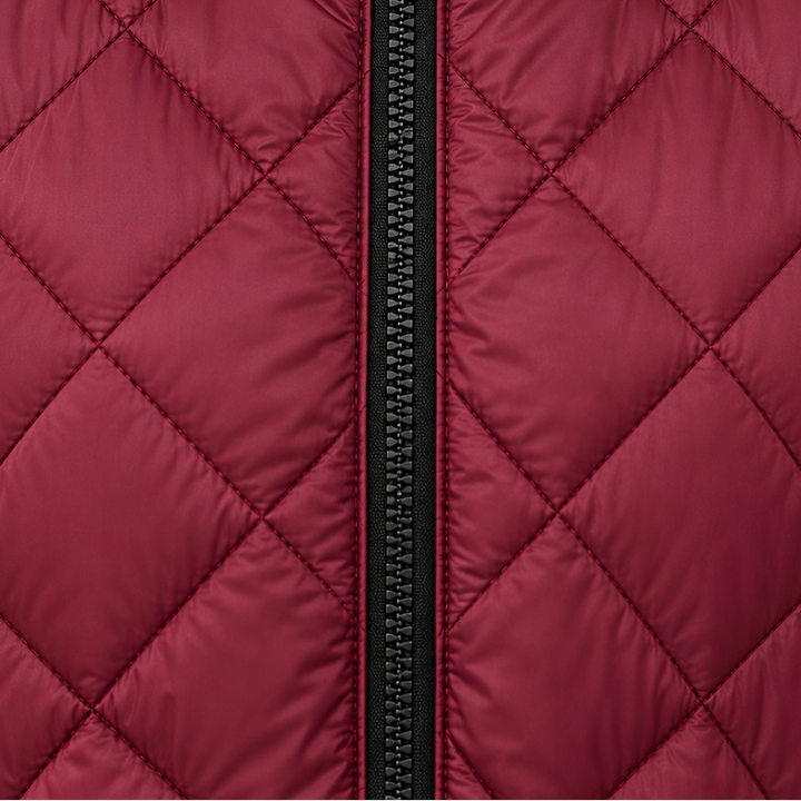 Micheline™ | Women's Long Quilted Hooded Vest with Zip Front