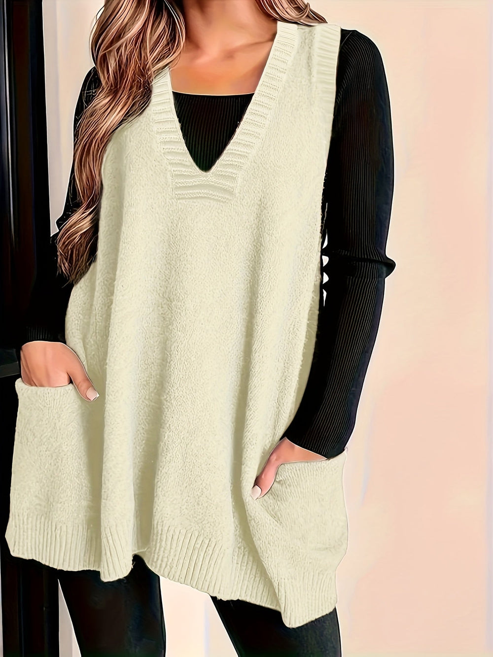 Ottilie™ | Women's Longline Sleeveless Vest with Pockets