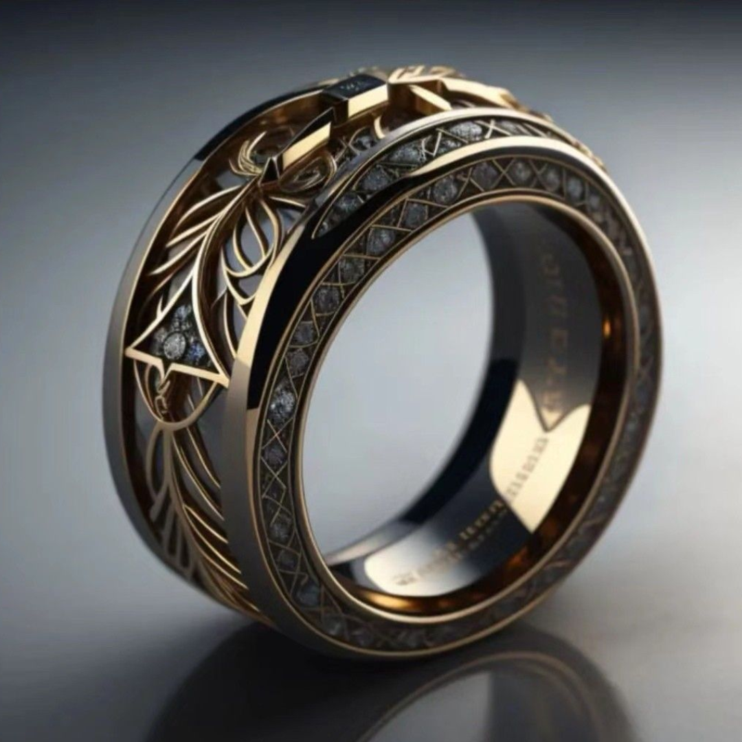 Vintage Krieger Engraved Men's Ring