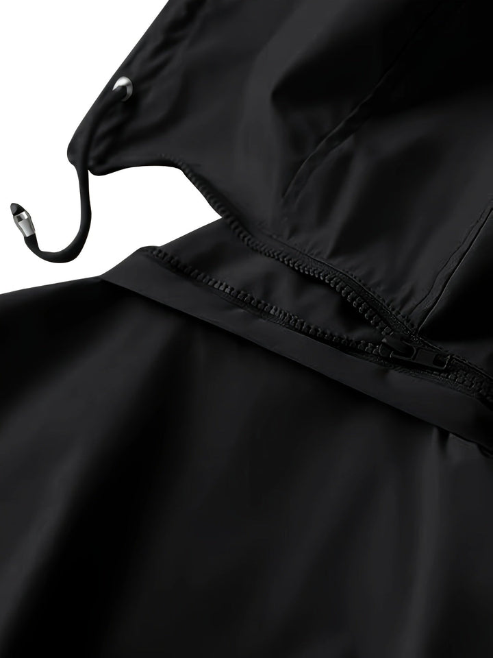 Joyce™ | Women's Hooded Drawstring Rain Jacket in Plus Sizes