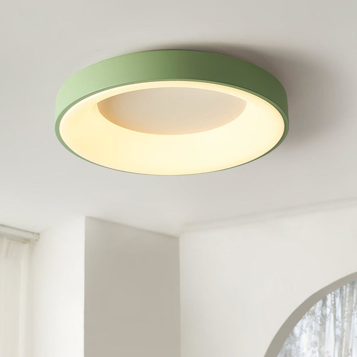 LED Wrought Iron Flush Mount Ceiling Light with Tri-Color Glow — view 3