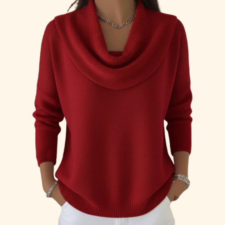Flora™ | Soft Cowl-Neck Sweater