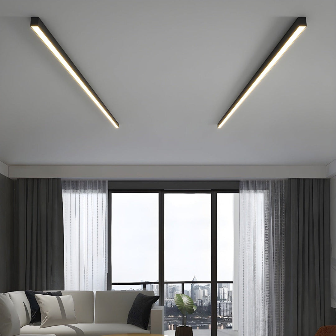 Minimalist Linear Metal Ceiling Light — view 3