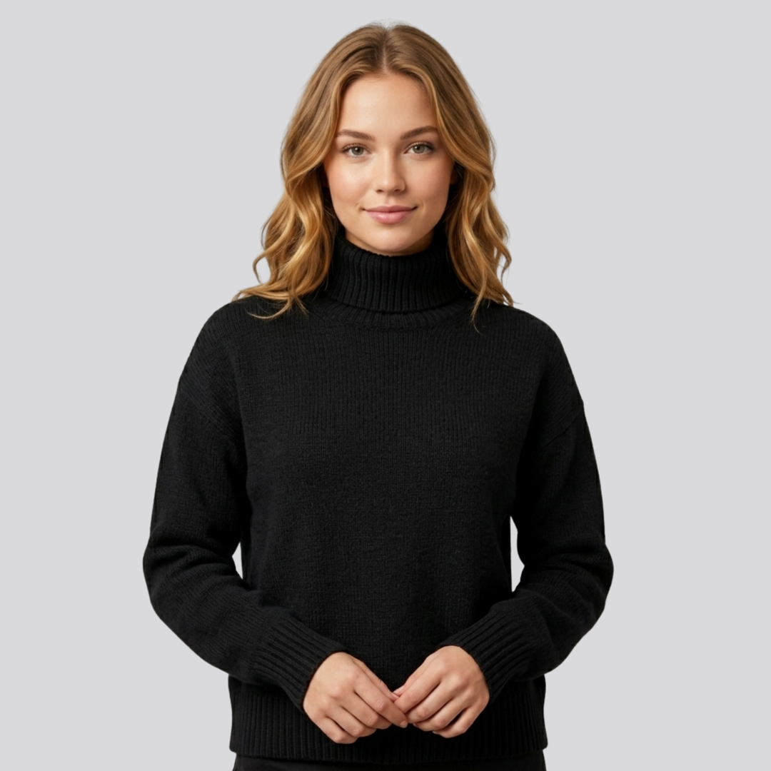 Linnea™ | Brushed Merino Wool Oversized Turtleneck Sweater