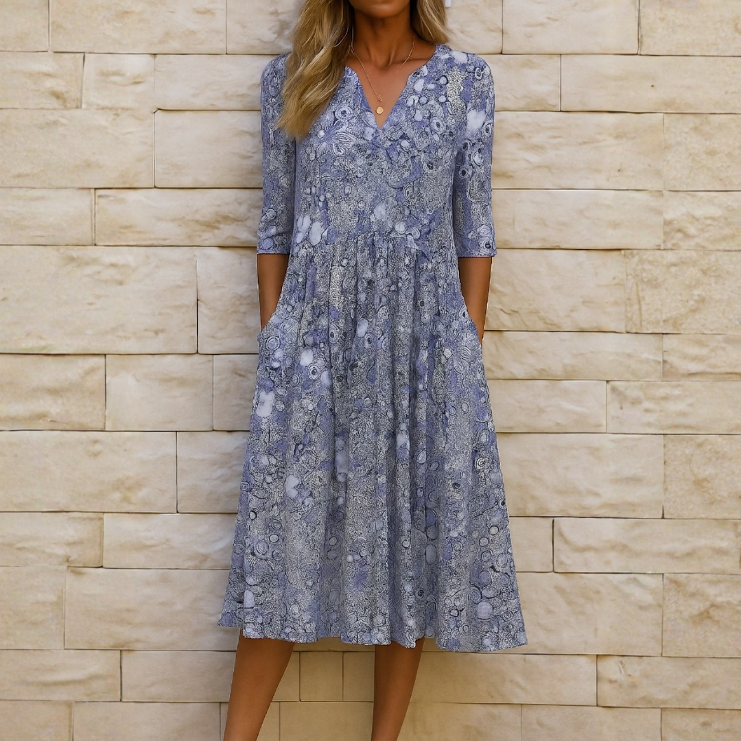 Harlow™ | Elegant Dress with V-Neck