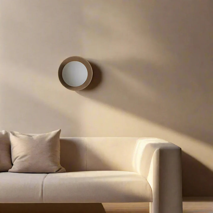 LED Natural Wood Wall Light with Globe Shade — view 8