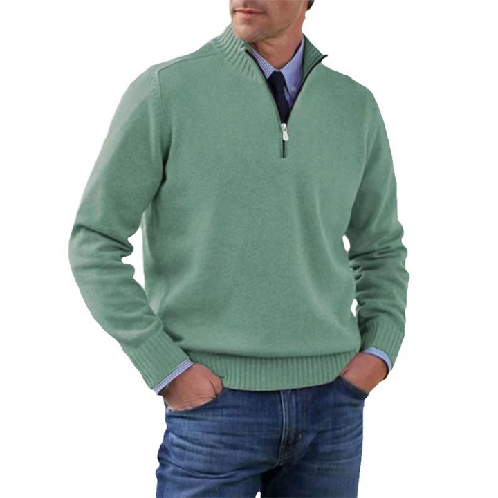 Ansel™ | Men's Half-Zip Knit Sweater with Mock Neck