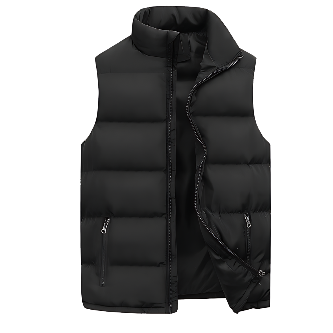 Lancelot™ | Men's Quilted Puffer Vest with Stand Collar