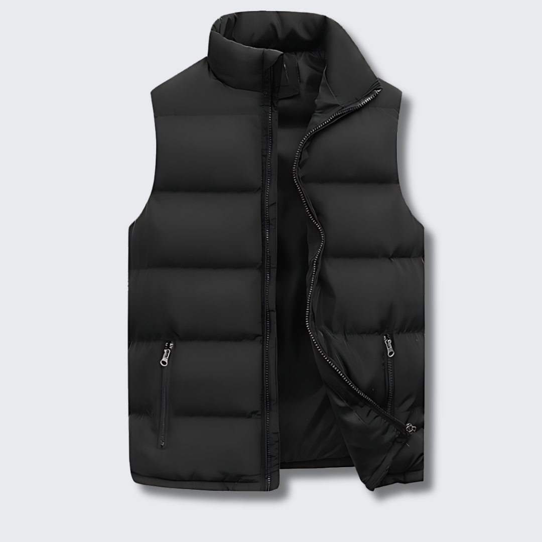 Lancelot™ | Men's Quilted Puffer Vest with Stand Collar