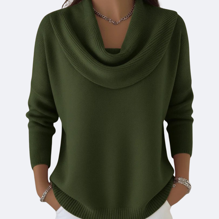 GIULIA - Cozy Ruffle Collar Sweater