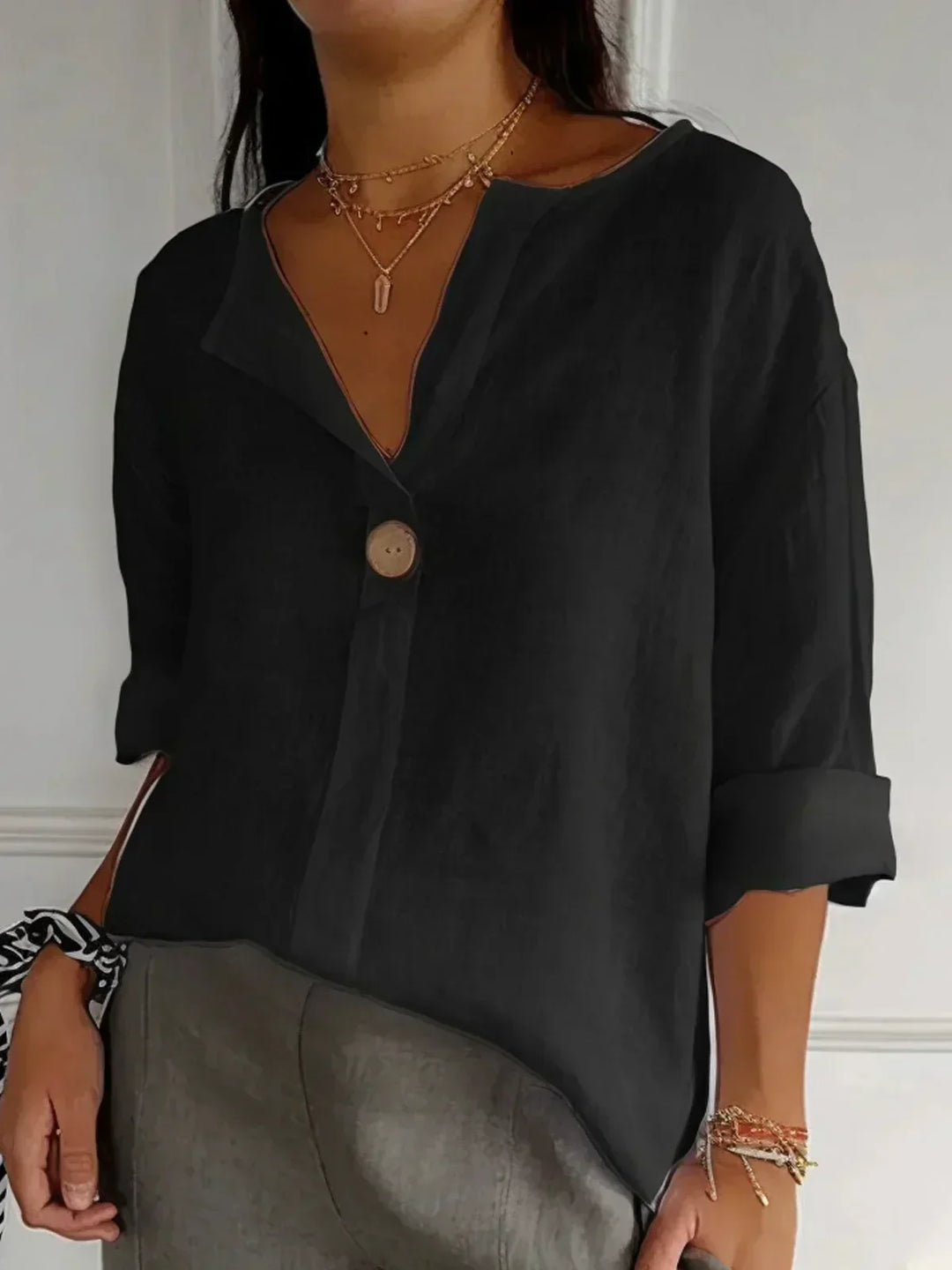 Deva™ | Casual V-Neck Blouse