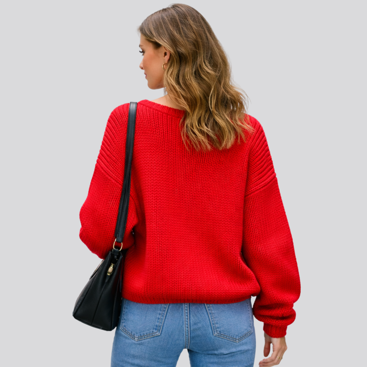 Juniper™ | Sculpted Oversized Merino Wool Knit Sweater