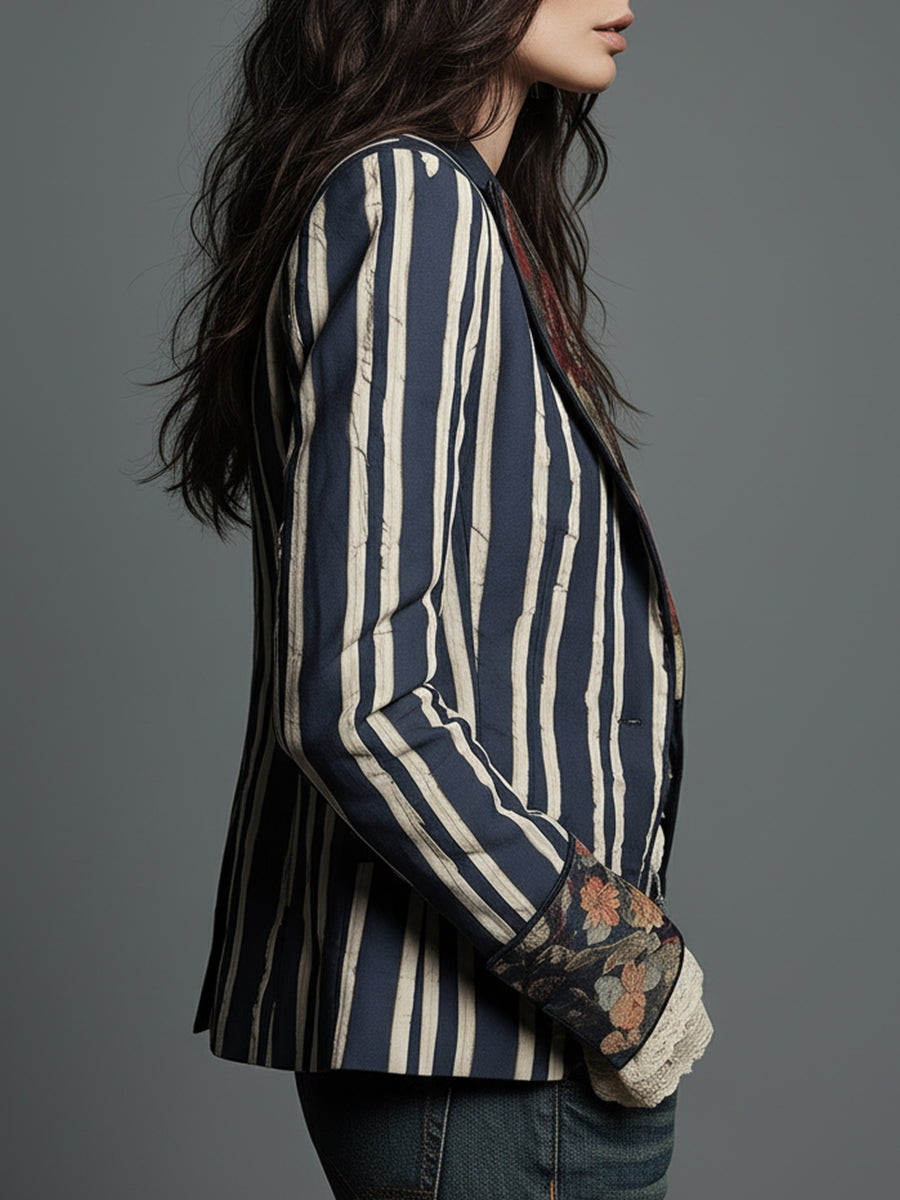 The Juniper™ | Bohemian Striped Blazer