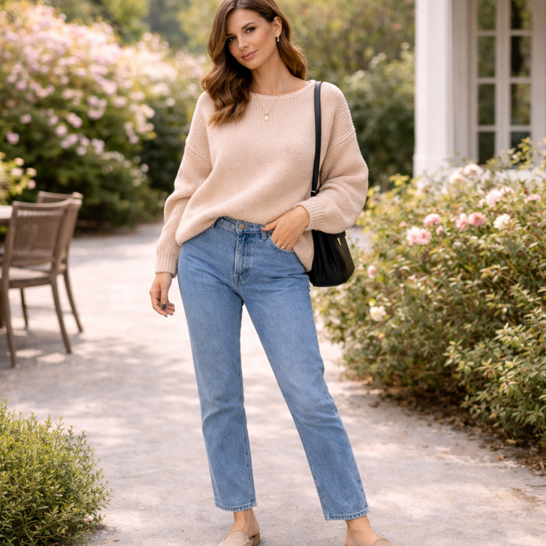 Juniper™ | Sculpted Oversized Merino Wool Knit Sweater