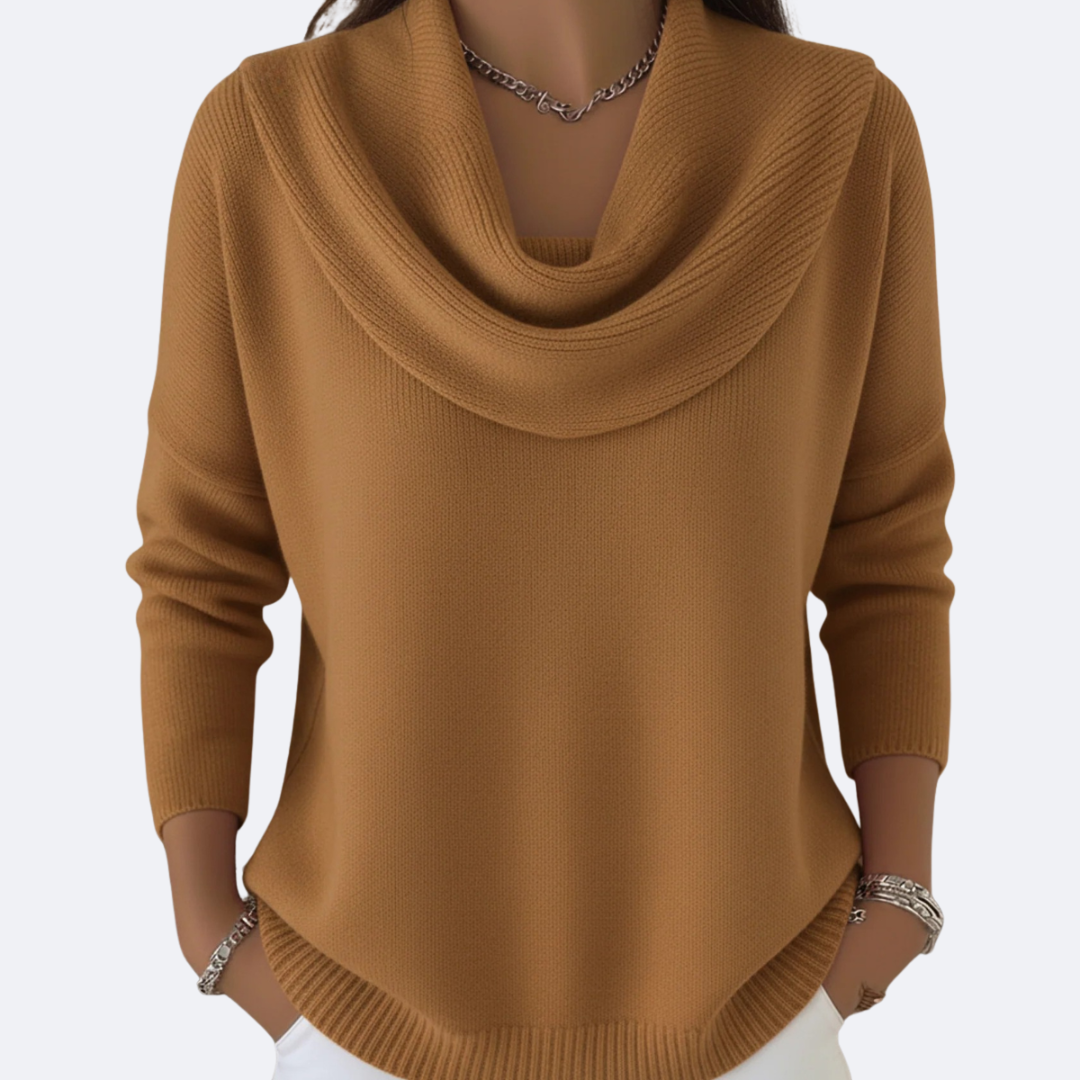 GIULIA - Cozy Ruffle Collar Sweater