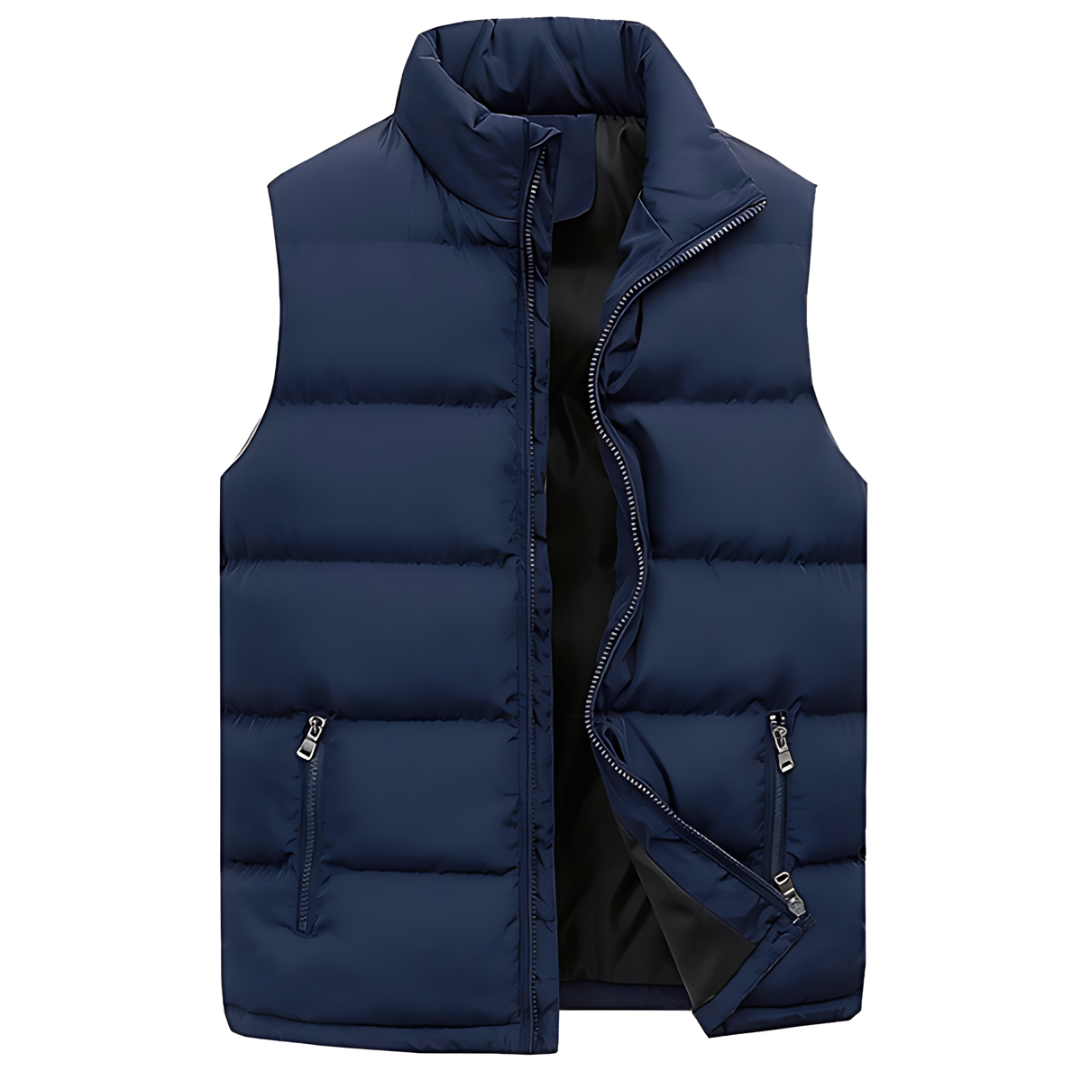 Lancelot™ | Men's Quilted Puffer Vest with Stand Collar