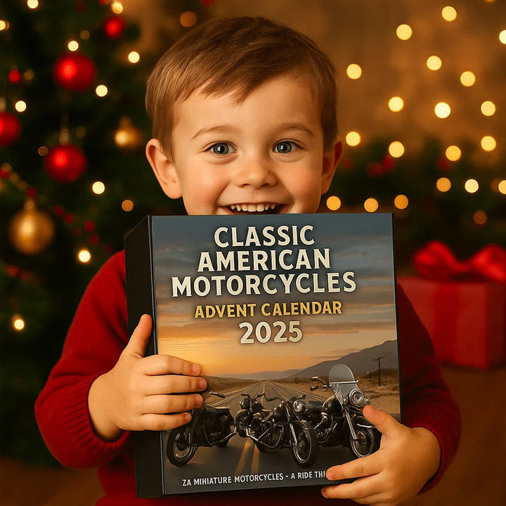 Classic Motorcycle Advent Calendar with 24 Mini Motorcycles
