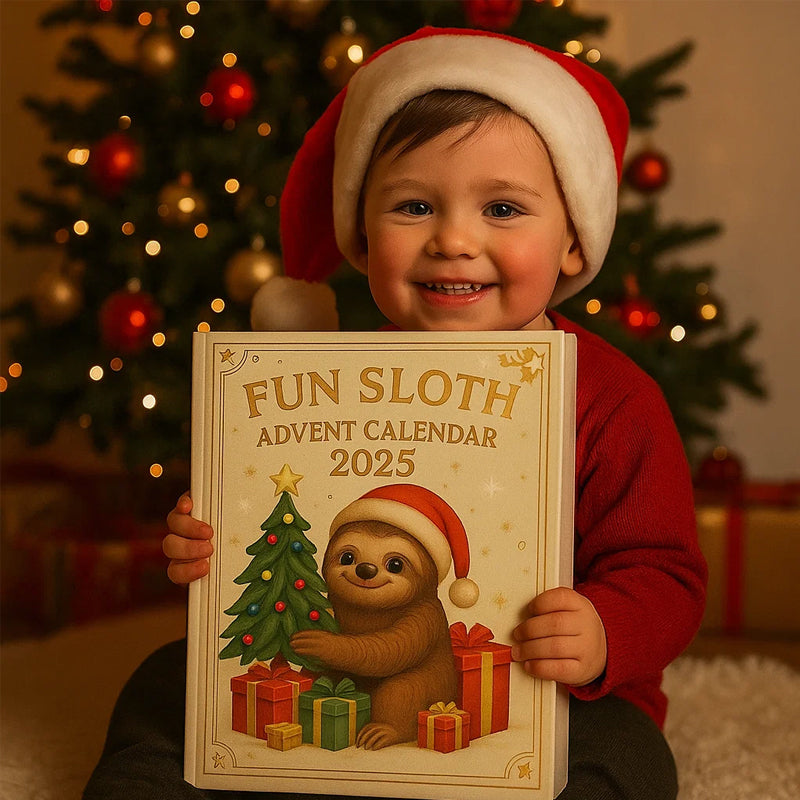 Funny Sloth Advent Calendar with 24 Sloth Figurines
