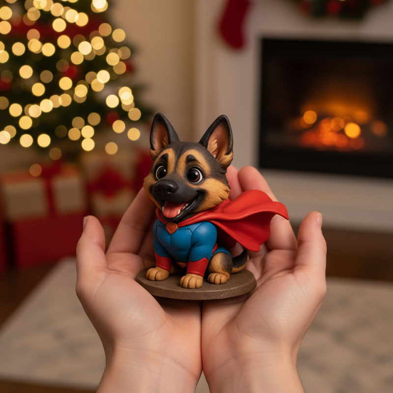 German Shepherd Advent Calendar with 24 Dog Figurines