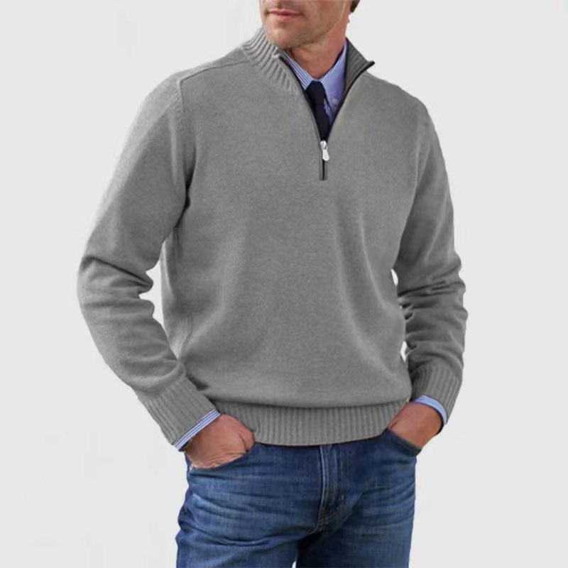 Ansel™ | Men's Half-Zip Knit Sweater with Mock Neck