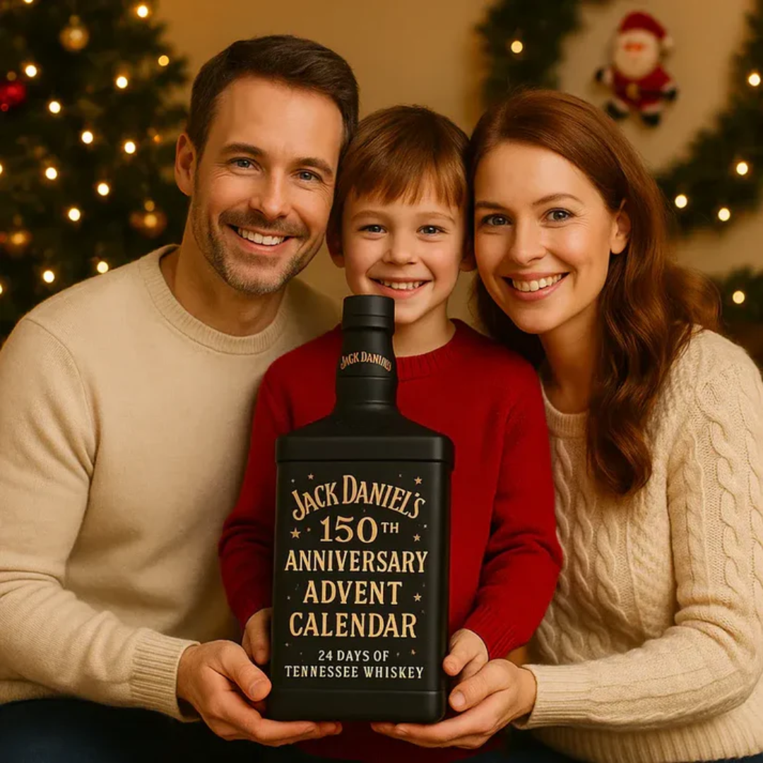 Whiskey Bottle Advent Calendar with 24 Mini Bottle Ornaments