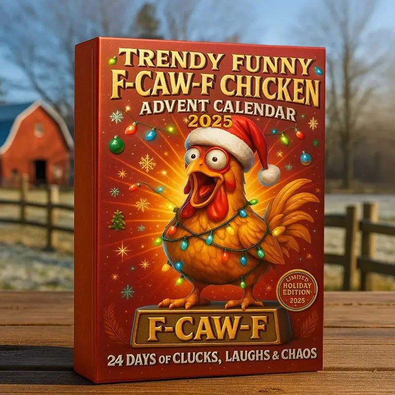 Funny Chicken Advent Calendar with 24 Rooster Figures