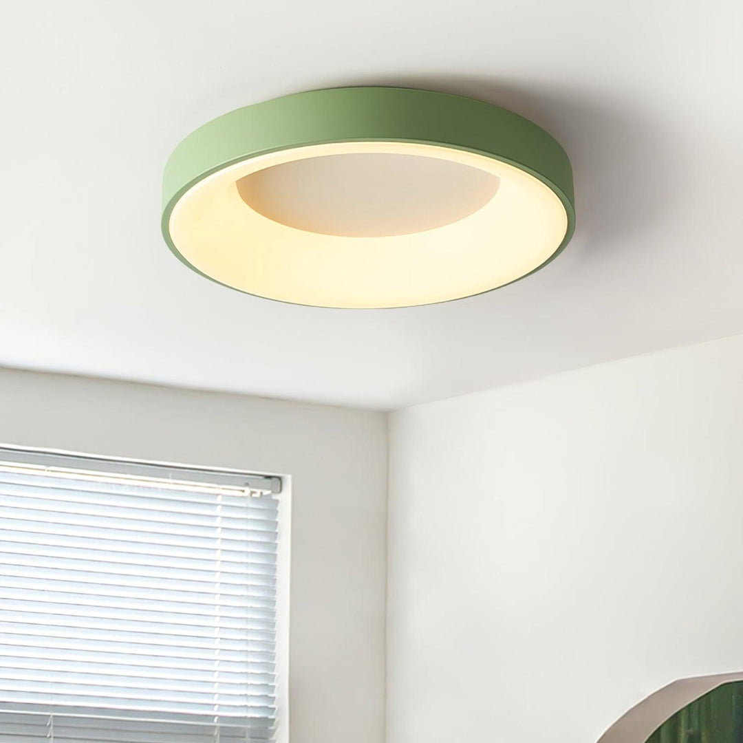 LED Wrought Iron Flush Mount Ceiling Light with Tri-Color Glow — view 4