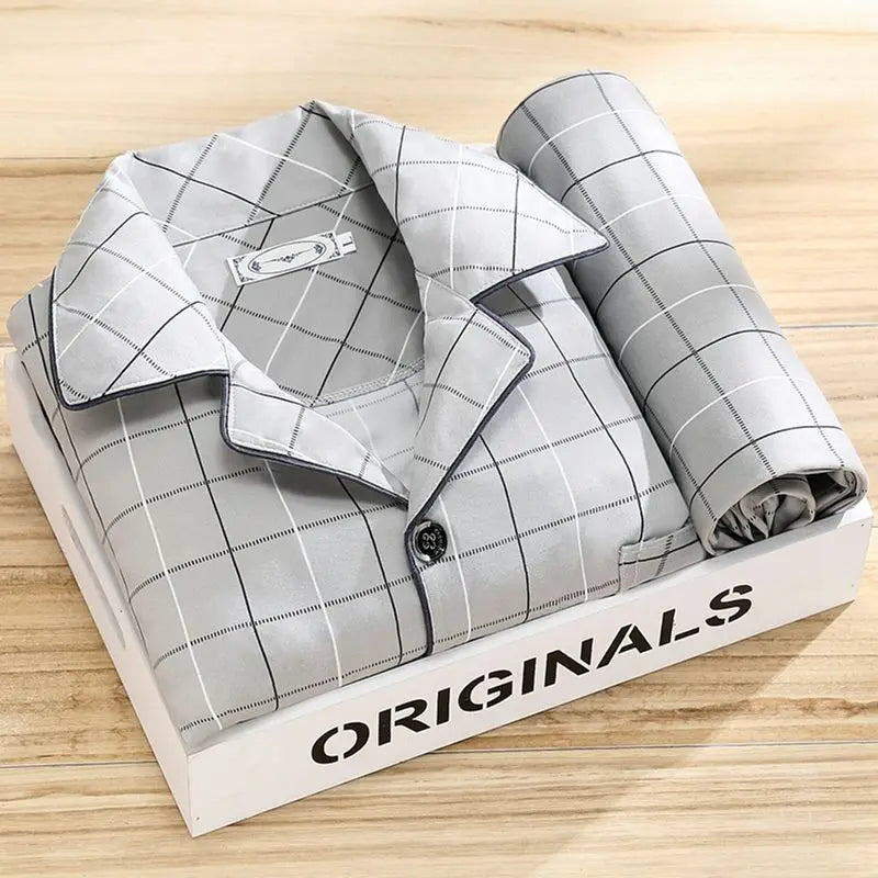 Lucien™ | Men's Long Sleeve Button-Up Pajama Set
