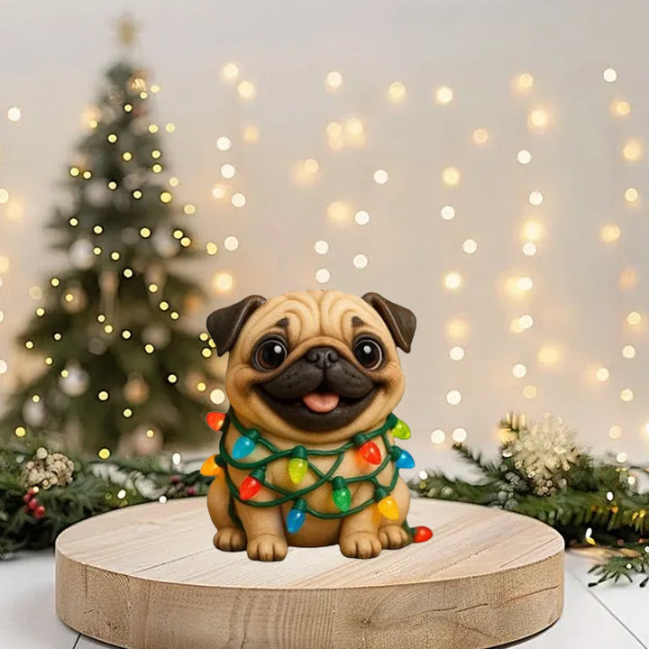 Funny Pug Advent Calendar with 24 Pug Figurines