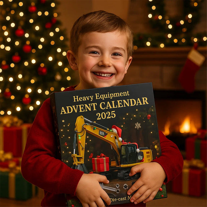 Heavy Equipment Advent Calendar with 24 Mini Machine Ornaments