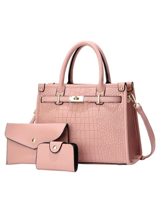 Bella™ | Croc-Embossed Handbag Set