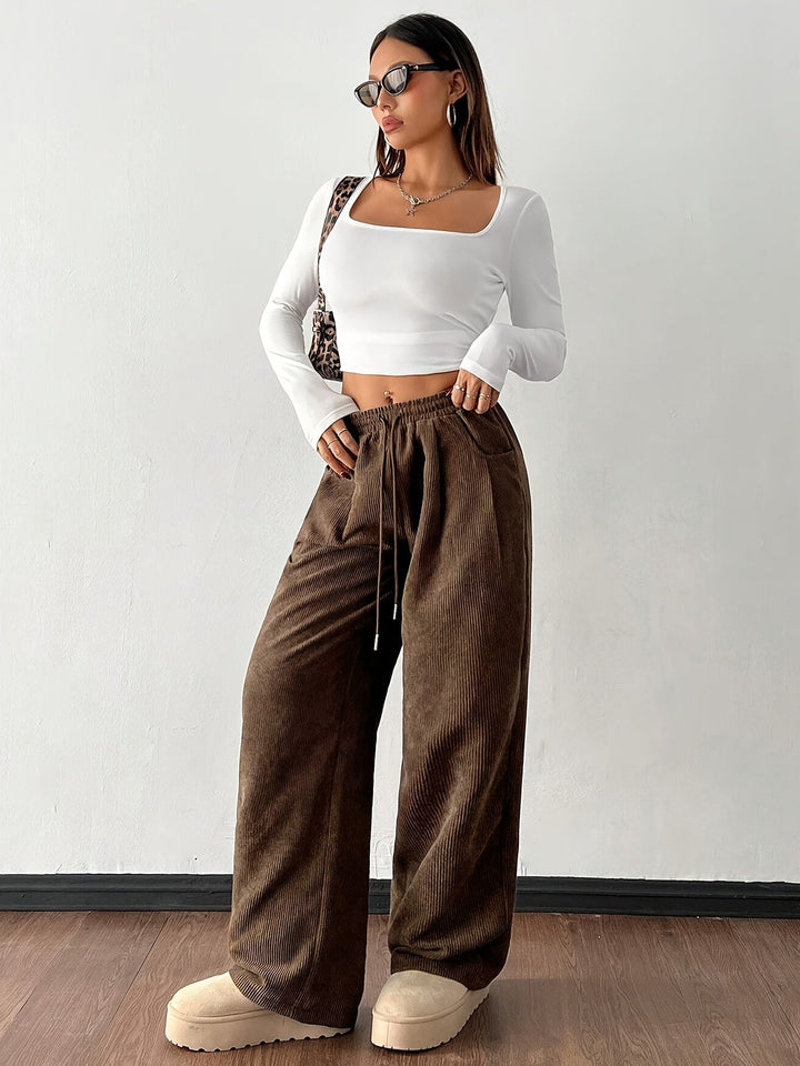 Mirabel™ | Women's Drawstring Wide-Leg Lounge Pants