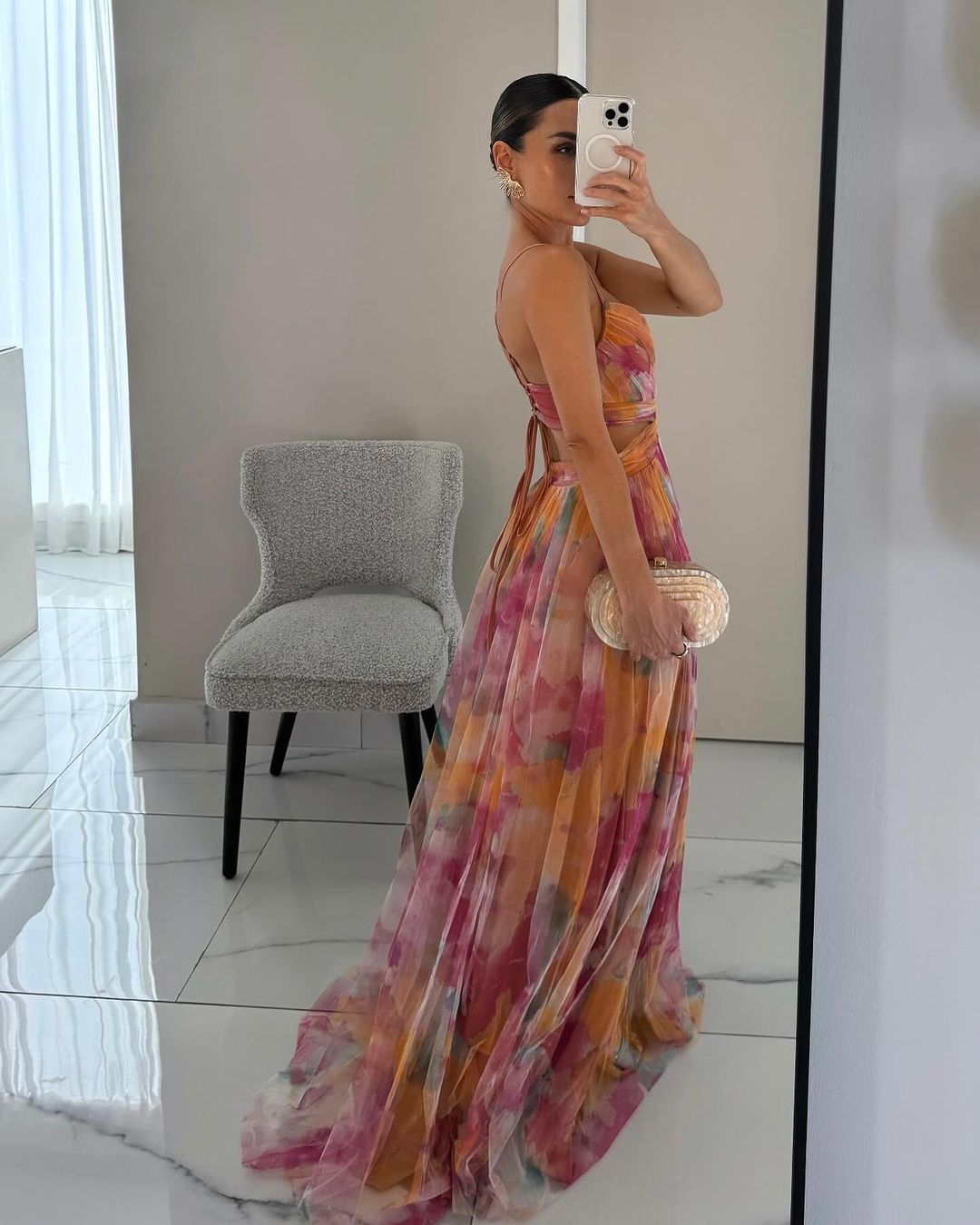 Giselle - Long Dress with Floral Print